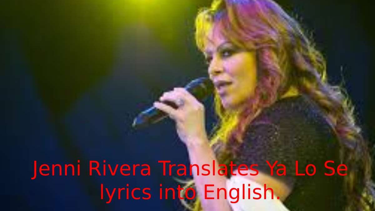 Ya Lo Se lyrics