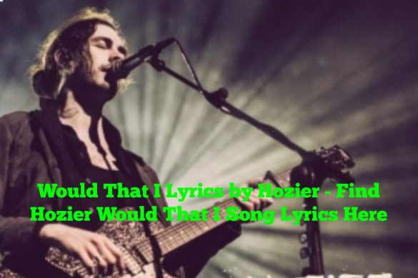 Would That I Lyrics by Hozier